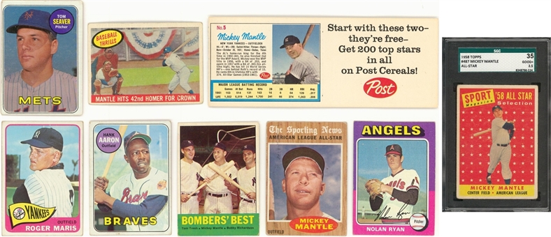 1950s-2019 Topps and Assorted Brands Baseball Mostly Hall of Famers Collection (250+) Including Mantle, Trout and More! 